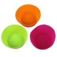 Webake 12-Pack 4.3-inch Non-stick Jumbo Silicone Cupcake Liners, Baking Cups, Muffin Liners N3