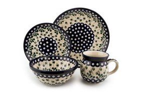 Polish Pottery Alyce 4 Piece Dinner Set