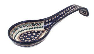 Polish Pottery Daisy Large Spoon Rest