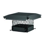 Draft King CBO1216 Bolt On Black Galvanized Steel Single Flue Chimney Cap, 12&quot; x 16&quot;