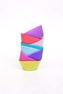 Silfox 24-Pack Reusable Silicone Baking Cups / Cupcake Liners / Silicone Muffin Molds in Storage Container Colorful N8