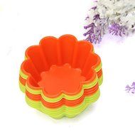 &quot;10pcs Silicone Flower Shape Cake Mold Mould Pudding Muffin Baking&quot; shopping N3