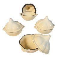 FancyCook 8-Piece Enameled Cast Iron Mini Garlic Shape Casserole