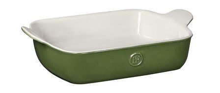 Emile Henry Made In France HR Modern Classics Small Rectangular Baker, 11 x 8&quot;, Green