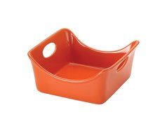 Rachael Ray 50617 Stoneware Square Baker, 2 quart, Orange