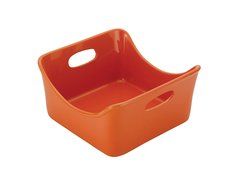 Rachael Ray 50617 Stoneware Square Baker, 2 quart, Orange N2