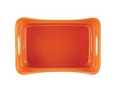 Rachael Ray 50617 Stoneware Square Baker, 2 quart, Orange N4