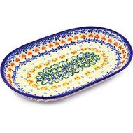 Ceramika Bona H1787G Polish Pottery Ceramic Platter Hand Painted, 11-Inch