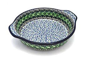 Polish Pottery Baker - Round with Grips - Medium - Kiwi