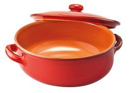 Paderno World Cuisine 48403R18 Casserole Dish with Lid, One Size, Red