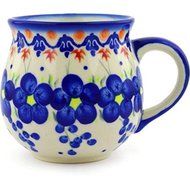 Ceramika Bona H7198E Polish Pottery Ceramic Bubble Mug Hand Painted, 12-Ounce