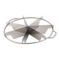 NEW, 7-Slice Pie Cutter Press, 18/8 Gauge Stainless Steel, Commmercial Grade, Side-Handles (1, A)