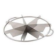 NEW, 7-Slice Pie Cutter Press, 18/8 Gauge Stainless Steel, Commmercial Grade, Side-Handles (1, A) N2