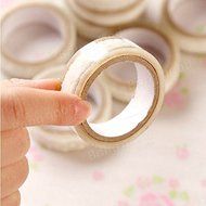 Bargain World Transparent Lace Tape Floral Decorative Lace Tape Clear Lace Tape N4
