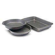 Farberware Nonstick Bakeware 3-piece Grey Cake Pan Set