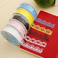 Bargain World Decorative Lace Tape Hollowed Out Lace Adhesive Tape Adhesive Stickers