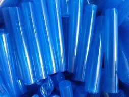 WHOLESALE LOT of 50 PIECES - KING SIZE BLUE PLASTIC SNAP TOP BLUNT TUBE, MEDICINE STORAGE CONTAINERS