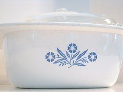 Vintage Corningware Cornflower Blue 5 Quart Covered Casserole Dutch Oven