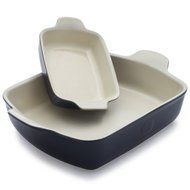 Emile Henry Modern Classics Rectangular Baker with Mini Baker 85.97.29 , Leaves