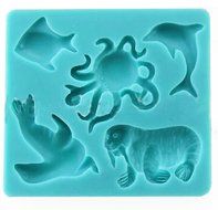 Yunko Marine Animal 3d Silicone Fondant Cake Decorating Tools Chocolate Candy Mold Fish Octopu Dolphin Walruse...