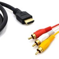 HDMI to RCA Cable, eBerry HDMI Male to 3RCA AV Composite Male M/M Connector Adapter Cable Cord Transmitter (NO... N6