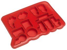 Roshco &quot;Create and Celebrate&quot; Train Pull-Apart Cupcake Silicone Baking Pan