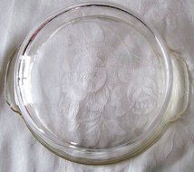 Fire King 1-1/2 Quart Clear Glass Covered Casserole with Handles N4