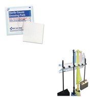 KITEXC3336WHT2FAO5005 - Value Kit - FIRST AID ONLY, INC. Gauze Pads (FAO5005) and Ex-cell The Clincher Mop amp...