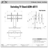 Universal TV Stand for TV with swivel and height adjustment N8