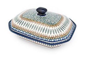 Polish Pottery Tuscany Medium Covered Baking Dish