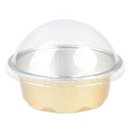 Foil Baking Cup 1.7 ounces with Lid Gold 100 count box