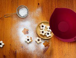 3-Piece Mixing Bowl Set, Eco-Friendly, Melamine &amp; BPA Free. Food Prep Set - 3 Mixing Bowls, Burgundy Wine 6.5L... N3