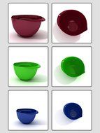 3-Piece Mixing Bowl Set, Eco-Friendly, Melamine &amp; BPA Free. Food Prep Set - 3 Mixing Bowls, Burgundy Wine 6.5L... N4