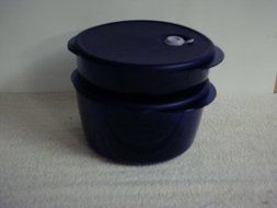 Tupperware Vent N Serve 2pc Medium Round Indigo/Mist