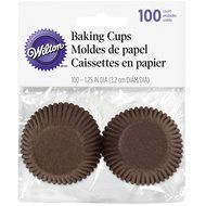 Wilton Baking Cups, 100-Pack, Mini, Brown N3