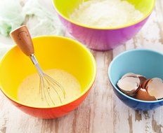 iEnjoyware Melamine Mixing Bowls - Set of 3 - Mix, Prep &amp; Store Foods with Ease - Two-Tone Nesting Design for... N7
