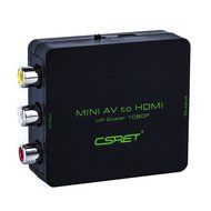 CSRET Full HD 3 RCA CVBS Composite AV to HDMI Converter Adapter Upscaler 1080P with USB Charging Cable, Supporting...