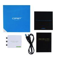 CSRET Full HD 3 RCA CVBS Composite AV to HDMI Converter Adapter Upscaler 1080P with USB Charging Cable, Supporting... N8
