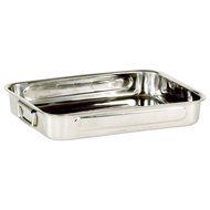 My Basics Oven Baking Pan Roasting with Drop Handles Stainless Steel 12 Inches