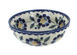 Polish Pottery Sunflower Dessert Bowl
