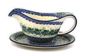 Polish Pottery Gravy Boat - Ivy Trail