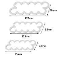 3Pcs 3D Cookie Fondant Rose Mould Gumpaste Flowers Sugarcraft Decorating Mold N4