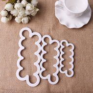 3Pcs 3D Cookie Fondant Rose Mould Gumpaste Flowers Sugarcraft Decorating Mold N5