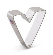 Ann Clark Letter V Cookie Cutter - 3 Inches - Tin Plated Steel