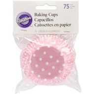 Wilton Standard Baking Cups, Light Pink Dots, 75-Pack
