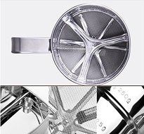 Newest Stainless Steel Mesh Flour Sifter Mechanical Baking Icing Sugar Shaker Sieve Tool Cup Shape N2