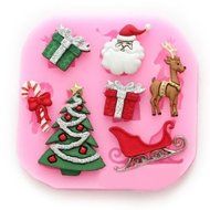 Longzang No.534 Christmas Fondant Silicone Sugar Mold Cake Decorating, Pink