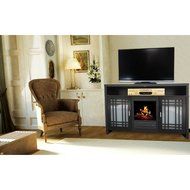 Cappuccino Decor Flame Remote Control Chateau 54" Fireplace Media Console For TV's Up To 60"