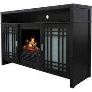 Cappuccino Decor Flame Remote Control Chateau 54" Fireplace Media Console For TV's Up To 60" N3