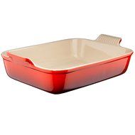 Le Creuset Heritage Stoneware 10-1/2-by-7-Inch Rectangular Dish, Cerise (Cherry Red) N15